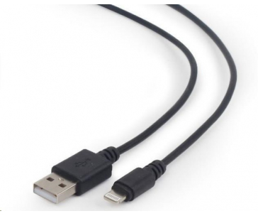 GEMBIRD USB 2.0 Lightning (IP5 a vyšší) nabíjecí a synchronizační kabel, 2m, černý