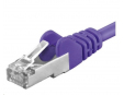 PREMIUMCORD Patch kabel CAT6a S-FTP, RJ45-RJ45, AWG 26/7 0,25m fialová