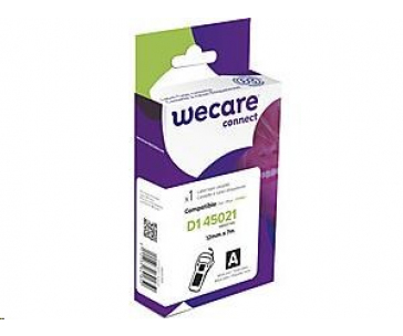 WECARE ARMOR páska pro DYMO S0720610, bílá/černá, 12mm x 7m