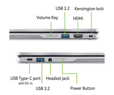 ACER NTB Chromebook Spin 314 (CP314-2HN-3981),i3-N305,14"WUXGA,8GB,256GB SSD,Intel UHD,Chrome,Silver