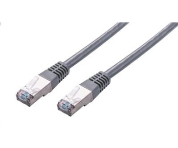 C-TECH kabel patchcord Cat5e, FTP, šedý, 10m