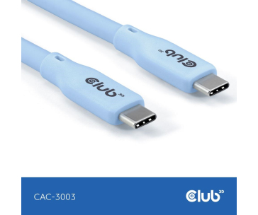 Club3D Kabel USB-C 4.0, 20Gbps, 4K60Hz, PD 240W, 2m, modrá