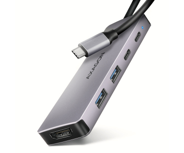 AXAGON HMC-5H60, USB 5Gbps hub, porty 2x USB-A, 1x USB-C, HDMI 4k/60, PD 100W, kabel USB-C 15cm