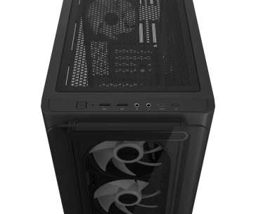 ASUS case A23 PLUS TG ARGB, Mini Tower, průhledná bočnice, 4x120mm ARGB Fan, černá