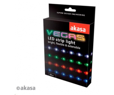 AKASA LED pásek Vegas, Molex 12V napájení, 60cm, červený