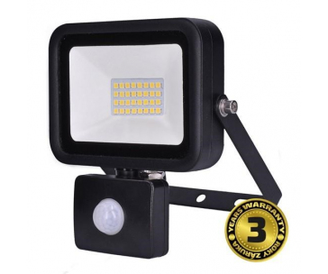 Solight LED reflektor PRO se senzorem, 30W, 2550lm, 5000K, IP44