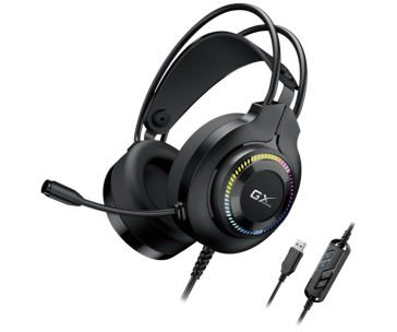 GENIUS sluchátka s mikrofonem GX GAMING HS-GX580U, USB, RGB, černá