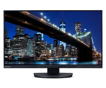 Sharp MT 27" MultiSync EA272Q, IPS TFT, 2560x1440, 350nit, 1000:1, 6ms, DP, HDMI, USB-C, USB, DVI-D, Černý