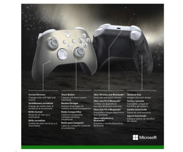 Xbox Wireless Controller Lunar Shift stříbrný - ovladač