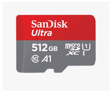 SanDisk MicroSDXC karta 512GB Ultra (100MB/s, Class 10, Android) + adaptér