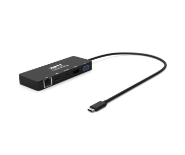 PORT dokovací stanice 5v1 ,LAN, HDMI, VGA, USB-C PD 3.0 85W, USB-A