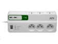 APC Essential SurgeArrest 6 outlets with 5V, 2.4A 2 port USB charger, 230V France, 2m