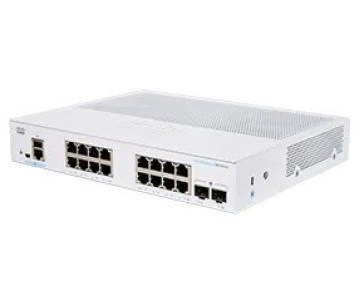 Cisco switch CBS350-16T-2G-EU (16xGbE,2xSFP,fanless) - REFRESH