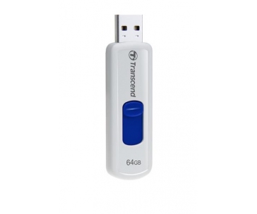 TRANSCEND Flash Disk 64GB JetFlash®530, USB 2.0 (R:16/W:6 MB/s) bílá/modrá Royal