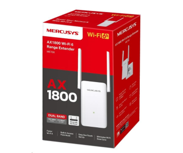 MERCUSYS ME70X WiFi6 Extender/Repeater (AX1800,2,4GHz/5GHz,1xGbELAN)