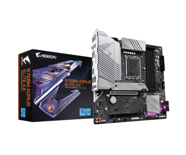 GIGABYTE MB Sc LGA1700 B760M AORUS ELITE AX, Intel B760, 4xDDR5, 1xDP, 1xHDMI, WI-FI, mATX