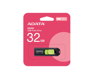 ADATA Flash Disk 32GB UC300, USB-C 3.2, černo-zelená