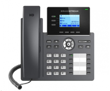 Grandstream GRP2604P [VoIP telefon - 6x SIP účet, HD audio, 10 předvoleb, 2x RJ45 10/100/1000 Mbps, PoE]