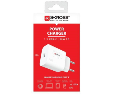 SKROSS USB-C nabíjecí adaptér Power charger 30W EU, Power Delivery, typ C