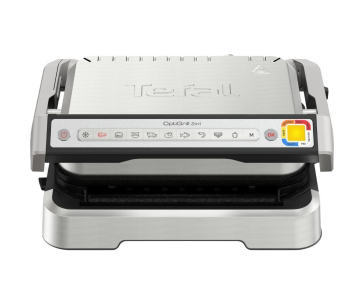 Tefal OptiGrill 2 v 1 GC772D30 Inox kontaktní gril, 2100 W, termostat, odkapávací nádobka, aplikace Tefal