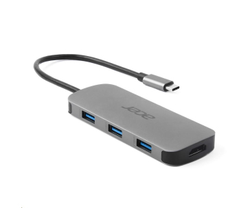 ACER Dokovací stanice 7IN1 TYPE C DONGLE: 1x HDMI, 1x DP, 1x USB-C,2x USB3.2, 1x RJ-45,1x 3.5mm audio port