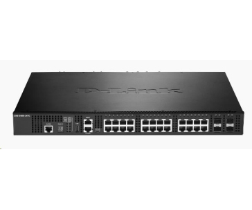 D-Link DXS-3400-24TC 24-port 10Gigabit Stackable Managed Switch, 20x 10GbE RJ45, 4x 10GbE RJ45/SFP+ combo