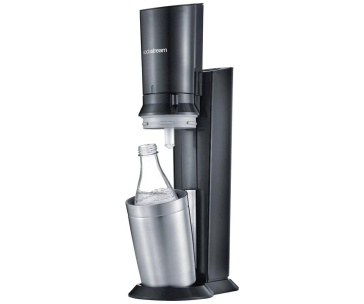 BAZAR - SodaStream Crystal 3.0 výrobník sody, 0,6l skleněná karafa, bombička s CO2, černý - Poškozený obal