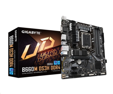 BAZAR - GIGABYTE MB Sc LGA1700 B660M DS3H DDR4, Intel B660, 4xDDR4, 1xDP, 1xHDMIM, 1xVGA, mATX - Po opravě (Bez příšluše