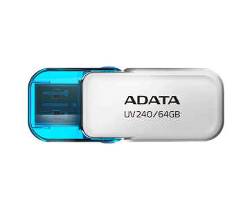 ADATA Flash Disk 64GB UV240, USB 2.0, bílá