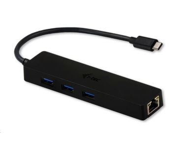 i-tec USB-C 3.1 Slim 3-portový HUB + RJ-45