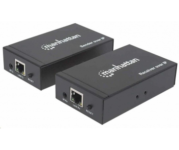 Manhattan HDMI rozdělovač, Extends 1080p Signal up to 120m with a Network Switch and Single Ethernet Cable, černá