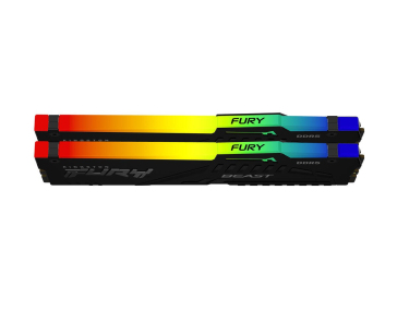 KINGSTON DIMM DDR5 16GB (Kit of 2) 6000MT/s CL30 Non-ECC FURY Beast RGB EXPO, Černá