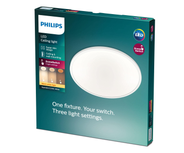 PHILIPS stropní světlo Superslim CL550 SS RD 15W 27K W WV 06 - bílá