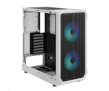 FRACTAL DESIGN skříň Focus 2 RGB White TG Clear Tint, 2x USB 3.0, bez zdroje, mATX