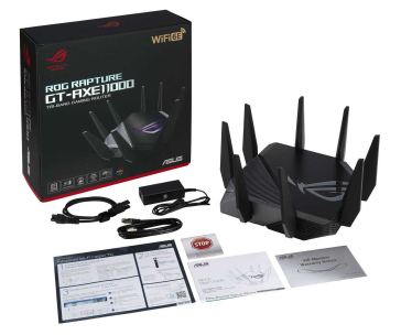 ASUS ROG Rapture GT-AX11000 (AXE11000) WiFi 6E Extendable Gaming Router, 2.5G port, Aimesh, 4G/5G Mobile Tethering