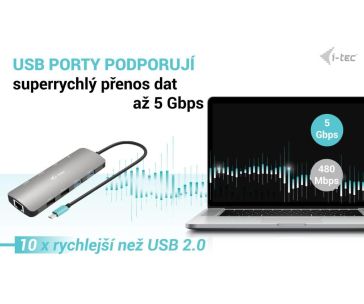 BAZAR - i-tec USB-C Metal Nano 2x HDMI Docking Station, PD 100W - Poškozený obal (Komplet)