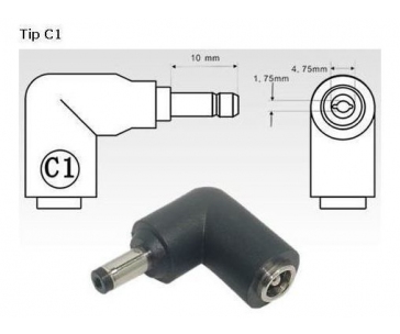 AVACOM nabíjecí Jack pro Notebooky C1 (4,8mm x 1,7mm) pro Asus, HP, LG, Sony