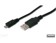 PREMIUMCORD Kabel USB 2.0 A-Micro B propojovací 0,2m (černý)