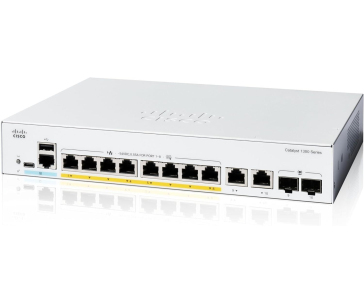 Cisco Catalyst switch C1300-8FP-2G (8xGbE,2xGbE/SFP combo,8xPoE+,120W,fanless)