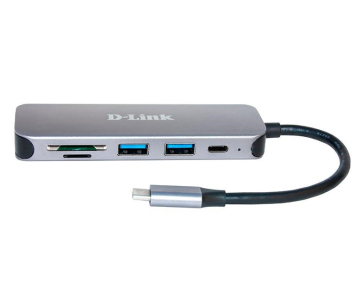 D-Link DUB-2325 USB-C Hub with SD/microSD Card Reader, 2x USB3.0