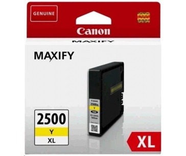 Canon CARTRIDGE PGI-2500XL Y žlutá pro Maxify iB4050, iB4150, MB5050, MB5150, MB5155, MB5350, MB5450 a MB5455 (1295str.)