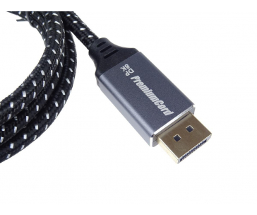 PREMIUMCORD Kabel DisplayPort 1.4 přípojný kabel, kovové a zlacené konektory, 1m