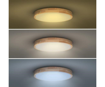 Solight LED osvětlení s dálkovým ovladačem Solid Oak, 60W, 4200lm, 51cm, změna chromatičnosti, stmívatelné