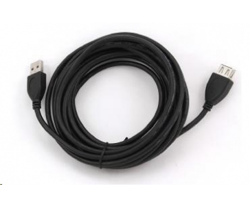 GEMBIRD Kabel USB 2.0 A-A prodlužovací 4,5m (černý, HQ s ferritovým jádrem)