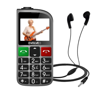 EVOLVEO Mobilní telefon pro seniory s nabíjecím stojánkem EasyPhone FL, stříbrná