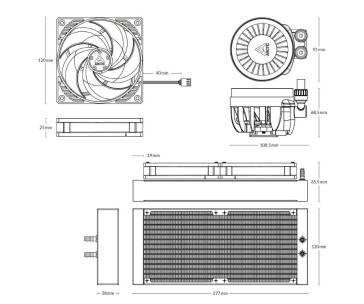 ARCTIC Vodní chladič Liquid Freezer III 240, 2x120mm, AM5, LGA1851, černá