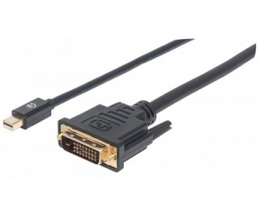 MANHATTAN kabel Mini DisplayPort 1.2a Male to DVI-D 24+1 Male, 1.8 m, černý