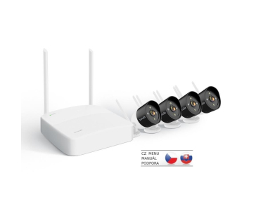 Tenda K4W-3TC - kamerový WiFi set, 4x IP 2K kamera, NVR rekordér, zvuk, noční vidění