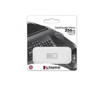 Kingston Flash Disk 256GB DataTraveler Micro 200MB/s Metal USB 3.2 Gen 1