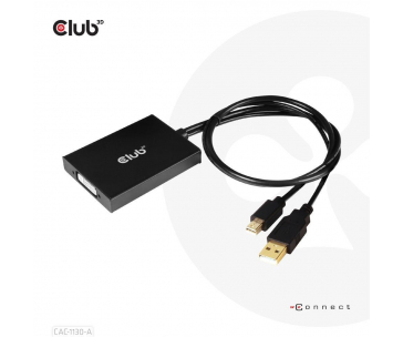 Club3D adaptér Mini DP na Dual Link DVI, HDCP OFF version for Apple Cinema Displays Active Adapter